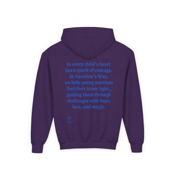 youth inspirational hooded sweatshirt | yasmine's way | courage & hope | perfect gift for kids, motivational apparel