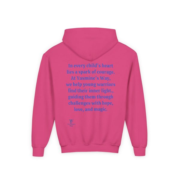 youth inspirational hooded sweatshirt | yasmine's way | courage & hope | perfect gift for kids, motivational apparel