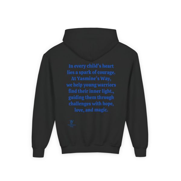 youth inspirational hooded sweatshirt | yasmine's way | courage & hope | perfect gift for kids, motivational apparel