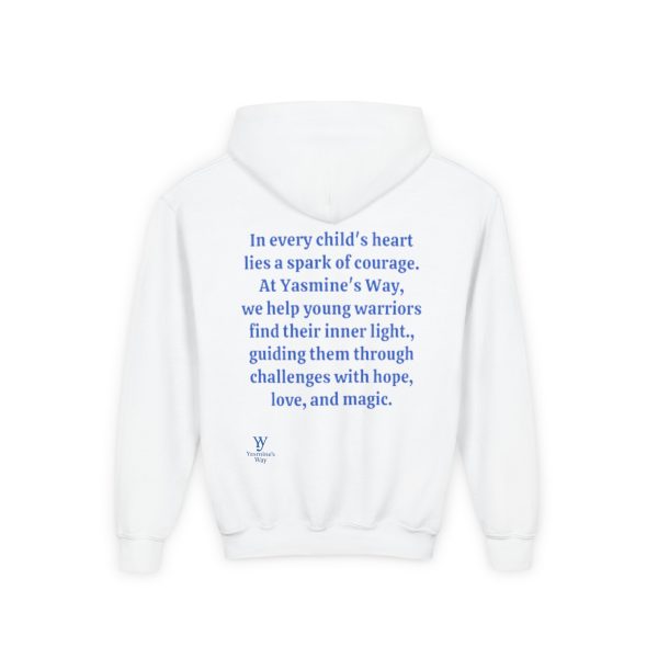 youth inspirational hooded sweatshirt | yasmine's way | courage & hope | perfect gift for kids, motivational apparel